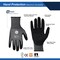 Ge Coated Gloves, Foam Nitrile, Gray, XL 1 PR GG225XLC - alternate 3